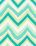 Aqua Green Chevron Waves Design Rug
