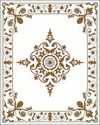 Classic Floral Scrollwork Center Medallion Rug