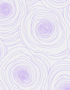Linear Swirl Flower Pattern Rug