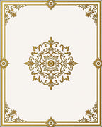 Elegant Gold Mandala Ornament Rug