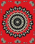 Bold Floral Sunburst Mandala Design Rug