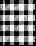 Classic Black White Buffalo Check Design Rug
