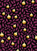 Pink Pine Golden Bauble Collage Rug