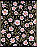 Chic Floral Branches Patterned Rug