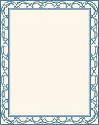 Intricate Border Design With Blue Accents Rug