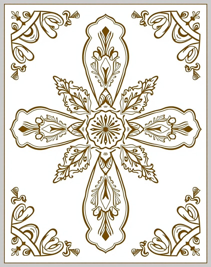 Elegant Floral Botanical Inspired Rug