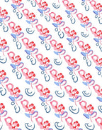 Watercolor Floral Pattern with Swirls Rug