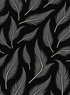 Elegant Feather Pattern Design Rug