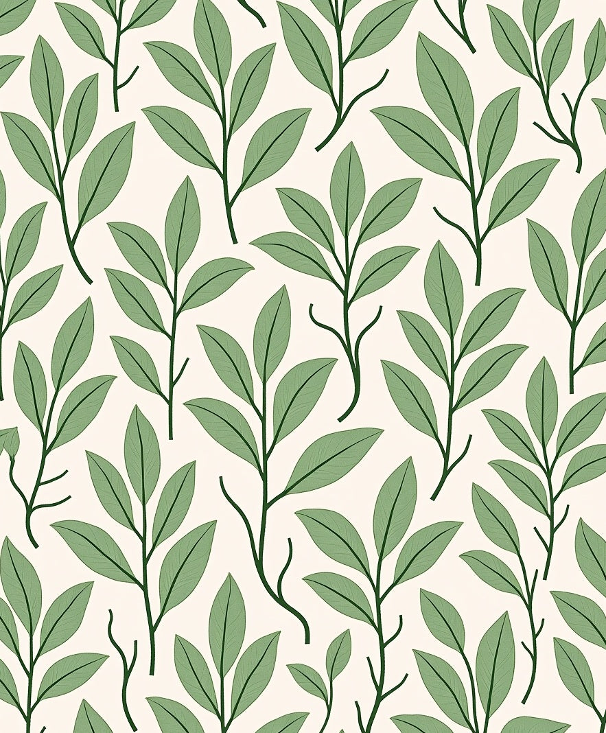Leafy Botanical Pattern Rug