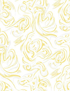 Abstract Swirls Light Yellow Pattern Rug