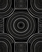 Concentric Circle Arc Pattern Rug