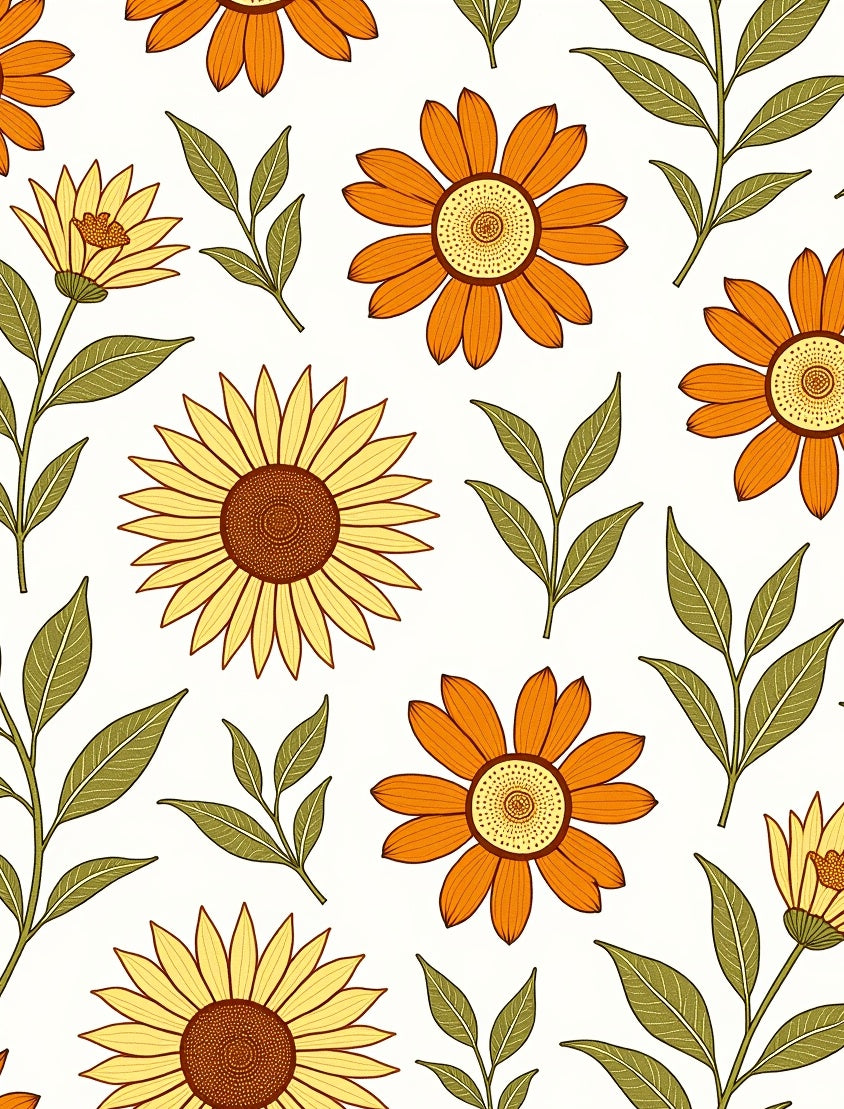 Retro Floral Pattern Design Rug