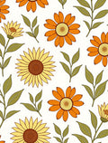Retro Floral Pattern Design Rug