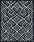 Abstract Geometric Interlocking Pattern Rug