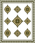 Ornate Diamond Pattern With Border Rug
