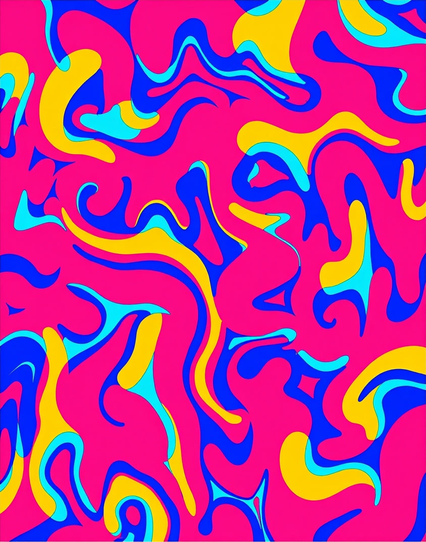 Vibrant Abstract Swirl Pattern Rug