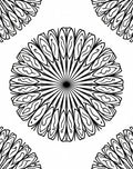 Intricate Black Floral Mandala Design Rug