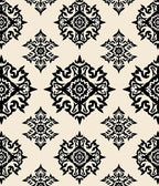 Elegant Black Floral Medallion Pattern Rug