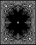 Ornate Floral Scroll Pattern Rug
