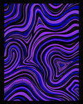 Groovy Purple Blue Swirls Rug