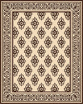 Dark Brown Ornamental Medallion Pattern Rug