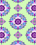 Vibrant Violet Swirl Floral Pattern Rug