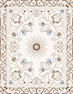 Art Nouveau Floral Swirls Rug