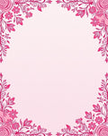 Vibrant Pink Floral Corner Blossom Rug