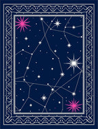 Celestial Star Constellation Pattern Rug