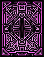 Pink Geometric Abstract Art Rug