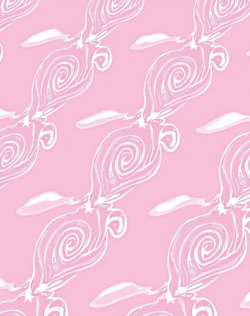 Swirl Blossom Pink Design Rug