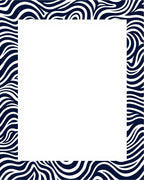 Navy and White Swirl Pattern Rug