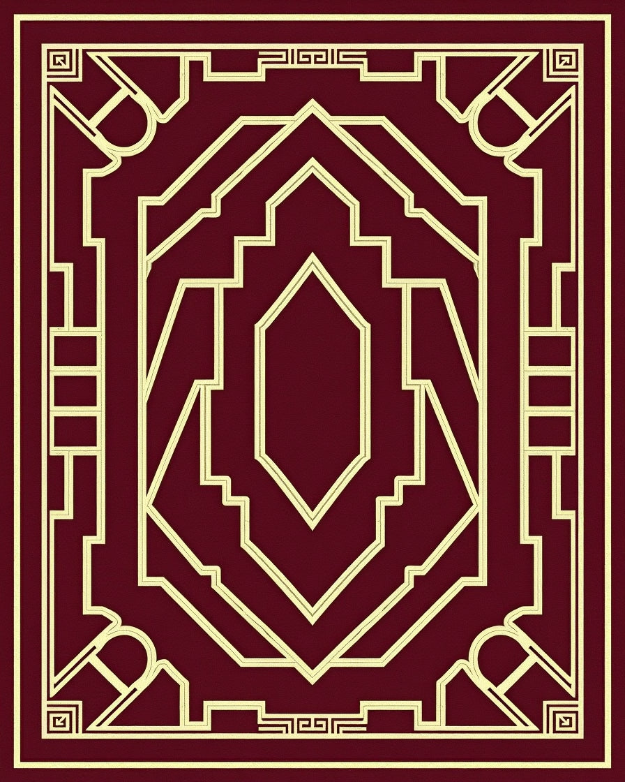 Art Deco Geometric Pattern Design Rug