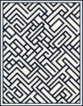 Abstract Geometric Maze Pattern Rug