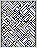 Abstract Geometric Maze Pattern Rug