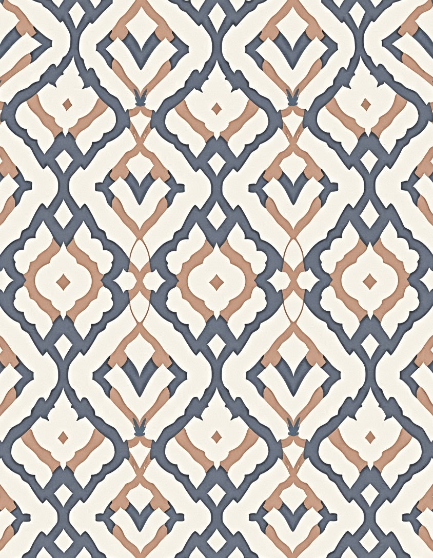 Classic Quatrefoil Inspired Geometric Pattern Rug