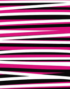 Bold Pink Black White Stripe Design Rug