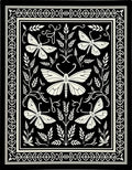 Moth Floral Decorative Pattern Design Rug