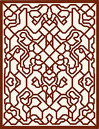 Intricate Brown Geometric Medallion Rug