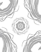 Abstract Swirl Flower Design Rug