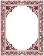 Ornate Floral Border Design Rug