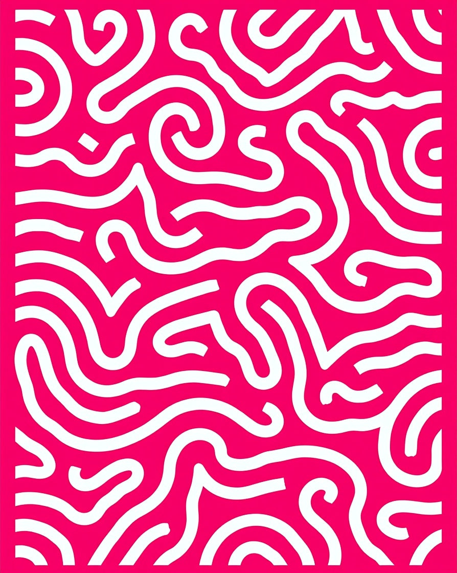 Bold Abstract Swirl Pattern Rug
