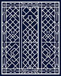 Art Deco Style Geometric Pattern Rug