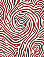 Crimson Navy Swirl Animal Print Rug