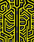 Bold Yellow Modern Geometric Design Rug
