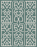 Abstract Geometric Line Art Pattern Rug