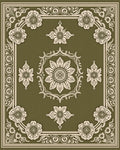 Classic Floral Bordered Intricate Design Rug