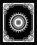 Ornate Geometric Sunburst Design Rug