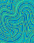 Abstract Swirl Aqua Stripe Design Rug