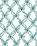 Teal Organic Scroll Vine Pattern Rug